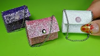 Miniature bags diy │ Easy miniature bag tutorial │ Doll Stuff [upl. by Dasa]