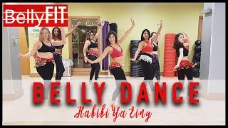 London Belly Dance Course  Habibi Ya Einy by Nourhanne  Beginners Class [upl. by Ender]