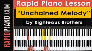 How To Play quotUnchained Melodyquot by Righteous Brothers  Piano Tutorial amp Lesson  Part 1 [upl. by Ettennal]