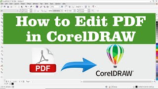 How to Edit PDF file in CorelDRAW [upl. by Samled]