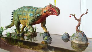 Ankylosaurus Diorama with Resin Water effect [upl. by Aubyn]