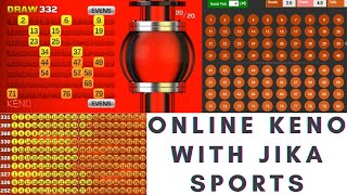 Checking out the Jika Sports Online Keno game [upl. by Renruojos564]