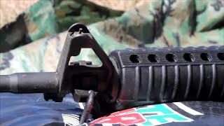 How To Zero Your AR15 Iron Sights [upl. by Neelhtak83]