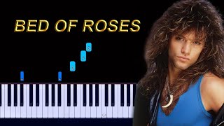 Bon Jovi  Bed Of Roses Piano Tutorial [upl. by Cyd657]