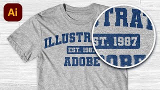 Create A Classic Athletic T Shirt Design In Illustrator [upl. by Eymaj]