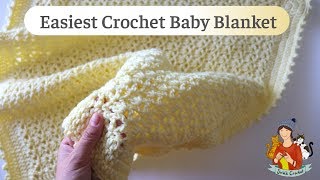 Easiest Crochet Baby Blanket  Afghan Pattern [upl. by Ogata]