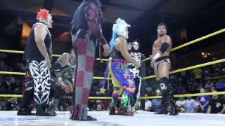 Psycho Clown Texano Jr y la Parka vs Pagano Monster Clown y Murder Clown [upl. by Arrotal]