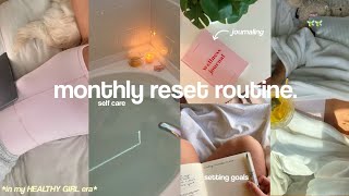 MY MONTHLY RESET ROUTINE🫧cleaning recharging  healthy habits [upl. by Ail]