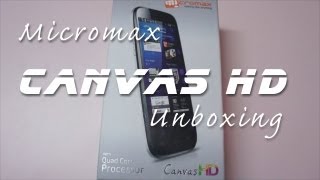 Micromax Canvas HD A116 Quad Core Android Phone Unboxing amp Overview [upl. by Jeromy555]