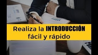 CÓMO HACER LA INTRODUCCIÓN DE UN TRABAJO DE INVESTIGACIÓN [upl. by Kwabena]