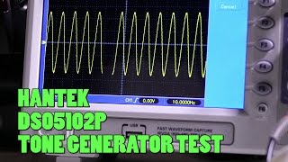 Hantek DSO5102P Oscilloscope tone test [upl. by Tynan272]