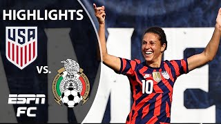 USA vs Mexico Full Highlights USWNT wins behind goals from Carli Lloyd and Tobin Heath  ESPN FC [upl. by Thomsen84]