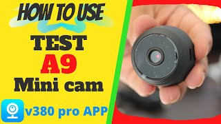 Mini Camera WIFI A9 IP Cam User Manual APP Setup [upl. by Eneloc258]