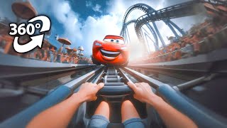 VR 360 McQueen ROLLER COASTER [upl. by Ellenoj774]