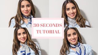 How to Tie Silk Scarf Around Neck 5 Ways [upl. by Narhet]