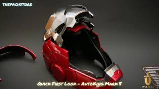 Autoking Mk 5 Iron Man helmet Quick First look [upl. by Cutlip]