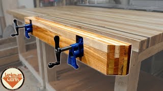 Pallet Wood Pipe Clamp Workbench Vise [upl. by Luelle]