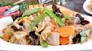 Super Easy Buddha’s Delight 罗汉斋 Vegetarian Stir Fry Mixed Vegetable Recipe  Luo Han Zhai [upl. by Eerrehc]