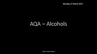 AQA 35 Alcohols REVISION [upl. by Bollay]