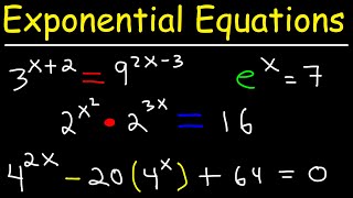 Solving Exponential Equations [upl. by Michel]