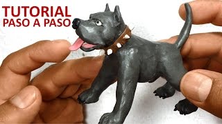 Como hacer un perro pitbull de plastilina  how to make a pitbull dog with clay [upl. by Moorefield]