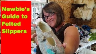 Newbies Guide to Felted Slippers The absolute beginner tutorial 37 [upl. by Puiia]