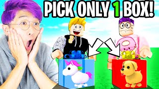 Can We Beat DONT PICK THE WRONG MYSTERY BOX CHALLENGE In Roblox ADOPT ME LEGENDARY PETS [upl. by Baun498]