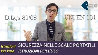 Sicurezza nelle scale portatili Istruzioni per luso [upl. by Brinn]