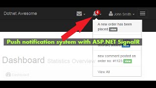 Create a push notification system with SignalR [upl. by Elsy]