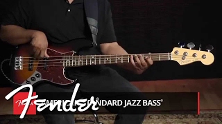 American Standard Jazz Bass Demo  Fender [upl. by Britni570]