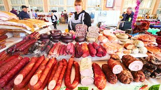 Ukrainian STREET FOOD in Odessas OLDEST amp LARGEST MARKET  Odessa Ukraine [upl. by Sclater444]