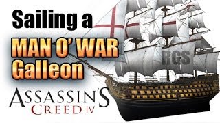 Assassins Creed 4 Black Flag  Sailing a Man O´ War Galleon PC HD [upl. by Cassey614]