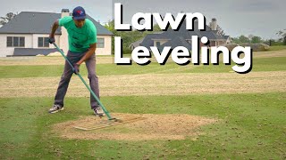 Top Dressing Leveling and Overseeding Lawn with Arden 15 [upl. by Ennaeirb]