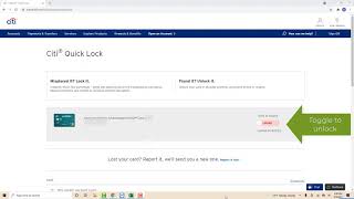 How to Unlock Your Citi Card [upl. by Annerb555]