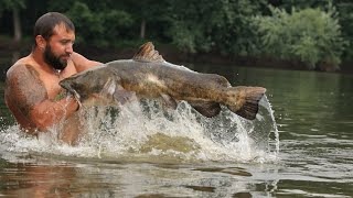 We Caught a GIANT Noodling and Hand Fishing Flathead Catfish [upl. by Dickman]