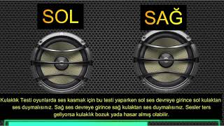 Oyuncu Kulaklık Testi Sol Ses Sağ Ses Kulaklık HERTZ Testi ve BASS Testi PS ve PC 2020 Güncel [upl. by Bui]