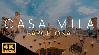 Casa Mila Barcelona Tour La Pedrera Antoni Gaudi 4k [upl. by Jewell]