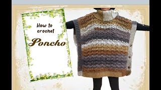 How to crochet Poncho [upl. by Remlap]