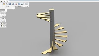 Fusion 360  Spiral staircase [upl. by Gorges]