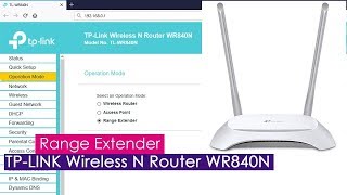 TP Link Wireless Router WR840N Configuration dun répéteur wifi [upl. by Odrawde961]