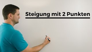 Steigung mittels 2 Punkten für Differentialrechnung  Mathe by Daniel Jung [upl. by Hailey]