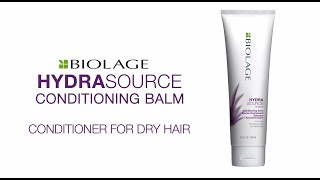 Biolage HydraSource Conditioning Balm  Conditioner For Dry Hair [upl. by Ydnas]