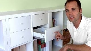 How to assemble Ikea bookshelf drawers  EXPEDIT KALLAX shelf [upl. by Erick]