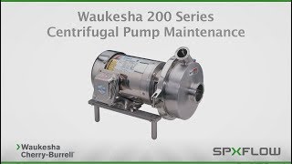 200 Series Centrifugal Pump Maintenance  WCB [upl. by Annahsar]