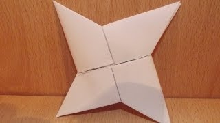 TUTORIAL Kako napraviti origami suriken od papira [upl. by Ahsykal368]