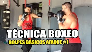 TÉCNICA BOXEO  GOLPES BÁSICOS TUTORIAL [upl. by Docilu]