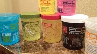 Natural Hair The Complete EcoStyler Gel Review All Colors [upl. by Natsirhc]