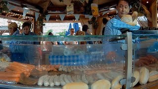 Street Food in Berlin Germany Walking Trought Alexanderplatz During the Oktoberfest [upl. by Aihc152]