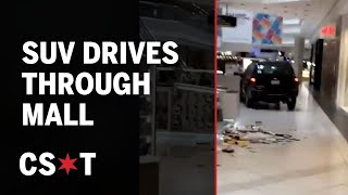 Video captures SUV driving through Woodfield Mall in Chicago suburb of Schaumburg [upl. by Ingar176]