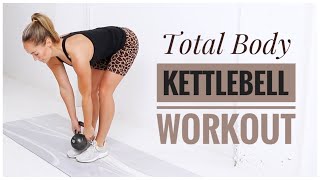 Full Body KETTLEBELL Workout  At Home HIIT [upl. by Acirtap]